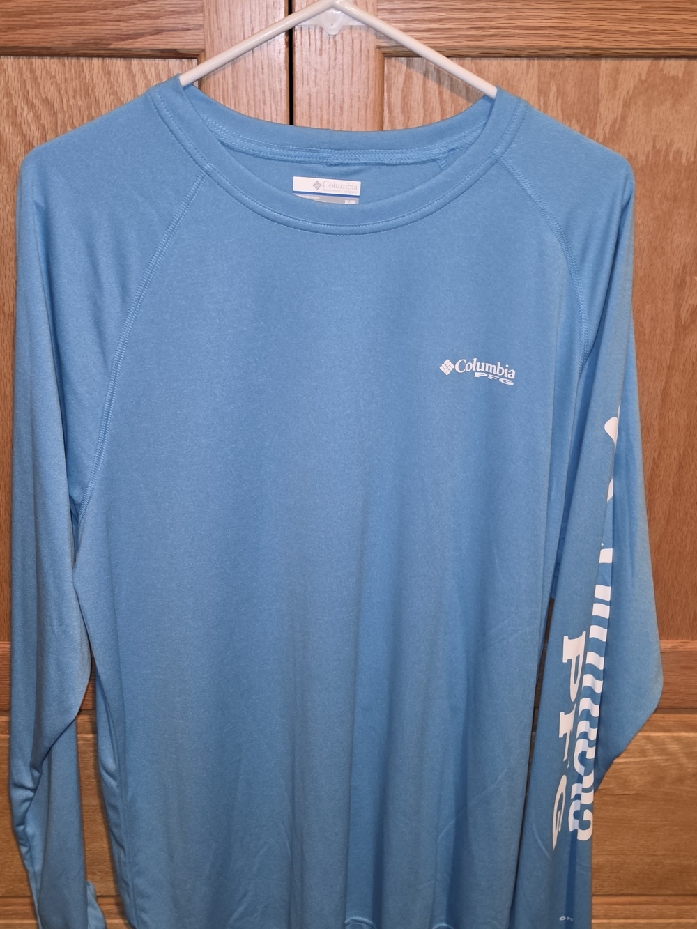 Columbia Light Blue Long Sleeve Performance Shirt